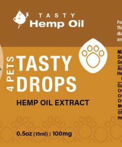 Tasty Hemp Oil 4 Pets Hemp Oil Extract 15ml Label