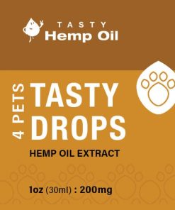 Tasty Drops 4 Pets Hemp Oil Extract 30ml Label