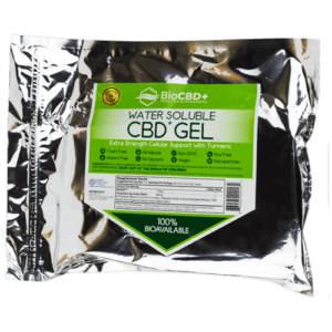 BioCBD+ Water Soluble CBD Gel Extra Strength Cellular Support With Turmeric 4 Pack Front