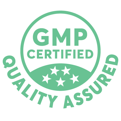 GMP certified quality assured badge