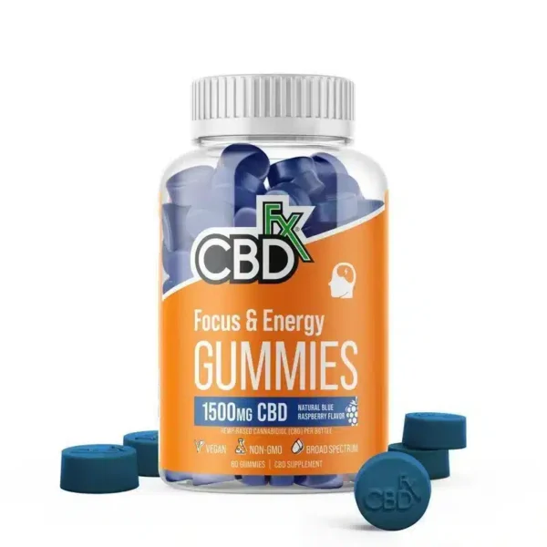 CBDfx Blue Raspberry Gummies - Focus & Energy