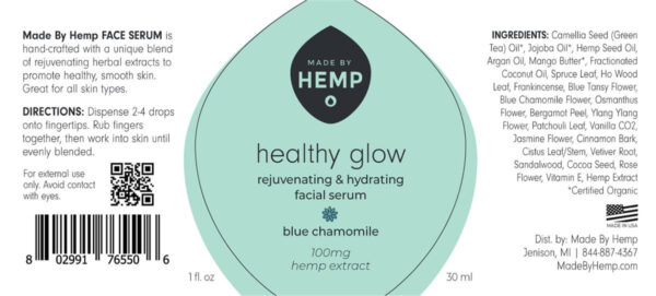 Made by Hemp: Blue Chamomile & Hemp Face Serum -- 1oz (100mg CBD) - Image 2