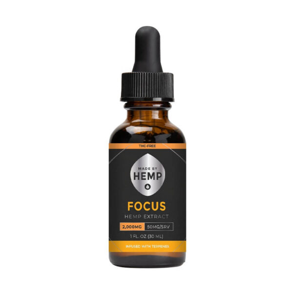 Made by Hemp: Focus THC Free CBD Tincture (500mg, 1000mg, 2000mg) - Image 6