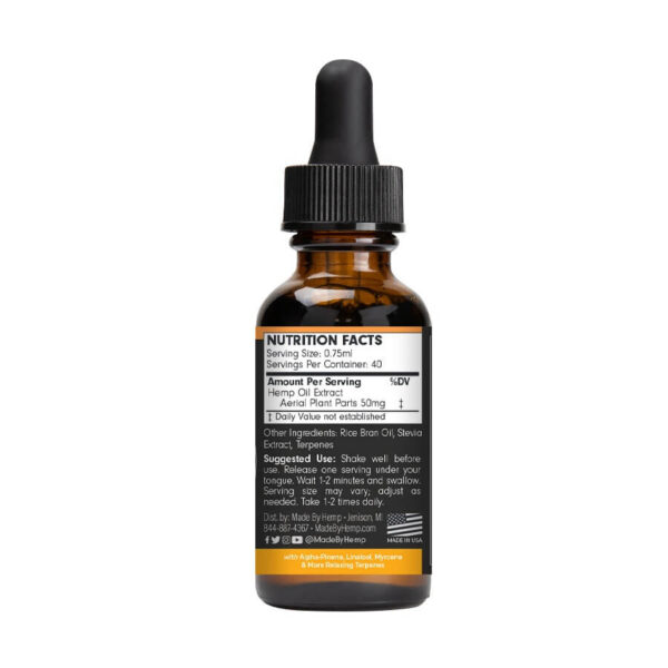 Made by Hemp: Focus THC Free CBD Tincture (500mg, 1000mg, 2000mg) - Image 7