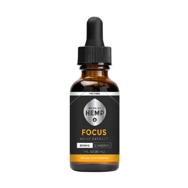 Made by Hemp: Focus THC Free CBD Tincture (500mg, 1000mg, 2000mg) - Image 2