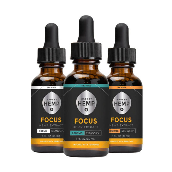 Made by Hemp: Focus THC Free CBD Tincture (500mg, 1000mg, 2000mg)