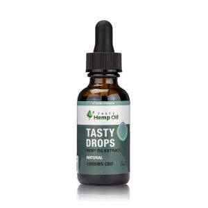 Tasty Hemp Oil flavored CBD oil drops, Natural, 1000mg, 1oz